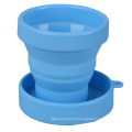 Gobelet pliable portable en silicone pliable avec couvercle